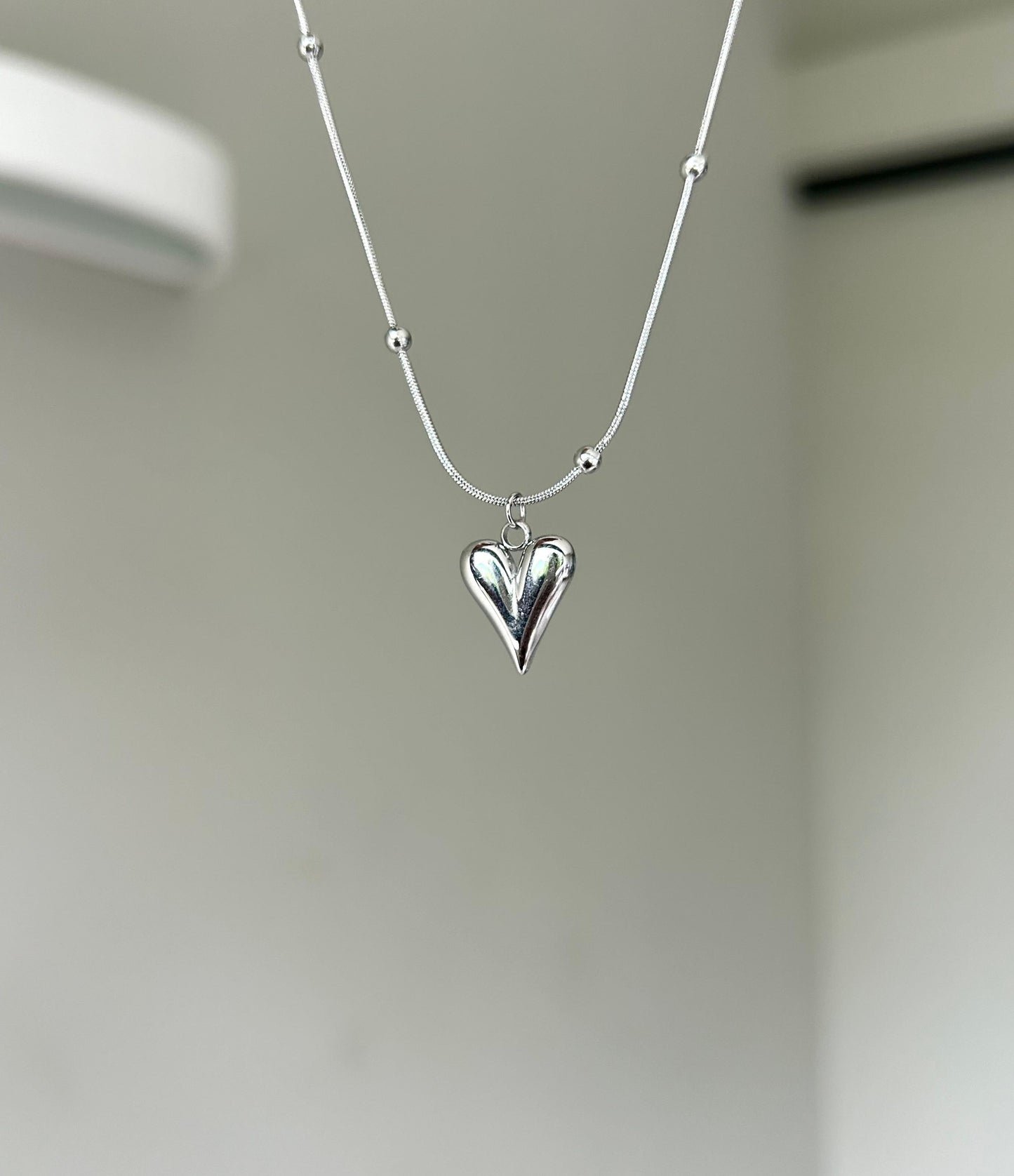 Sophia Heart Silver Necklace