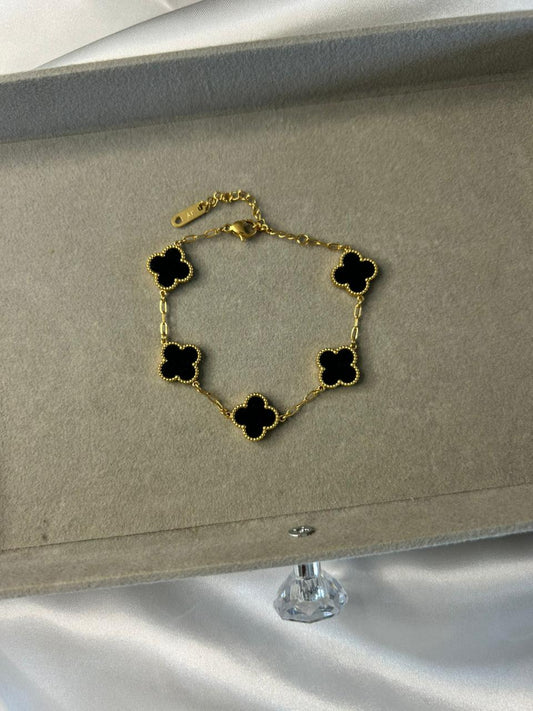 Vivienne Black Clover Bracelet