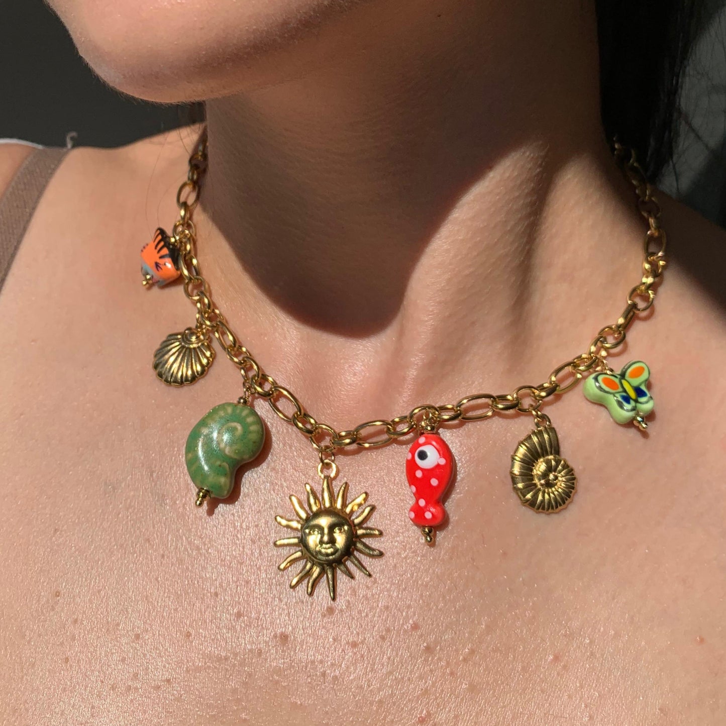 Collier à breloques Luna