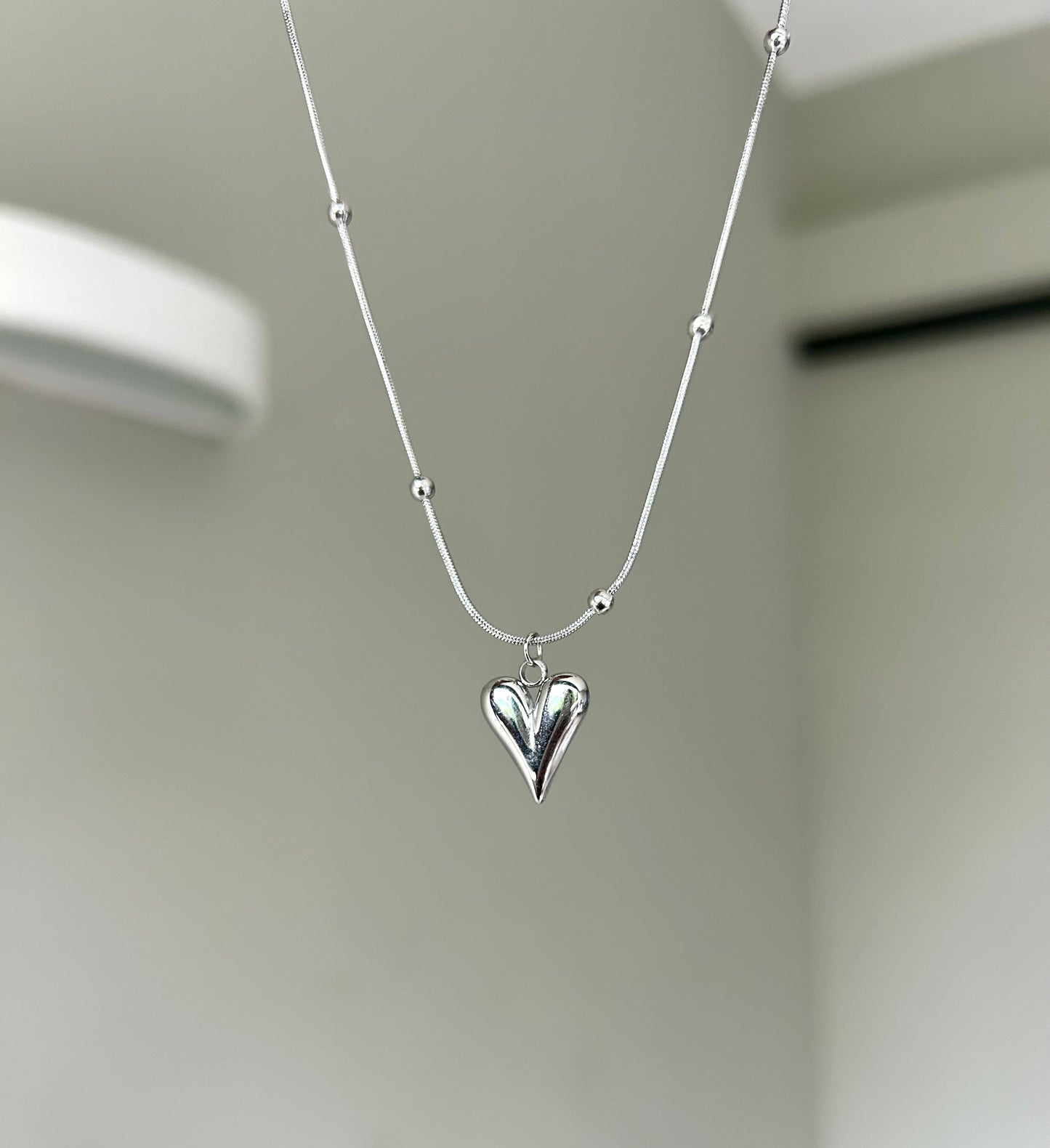 Sophia Heart Silver Necklace