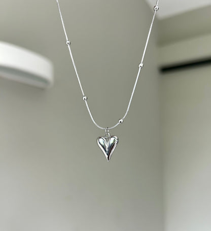 Sophia Heart Silver Necklace