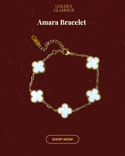 Arabella White Clover Bracelet