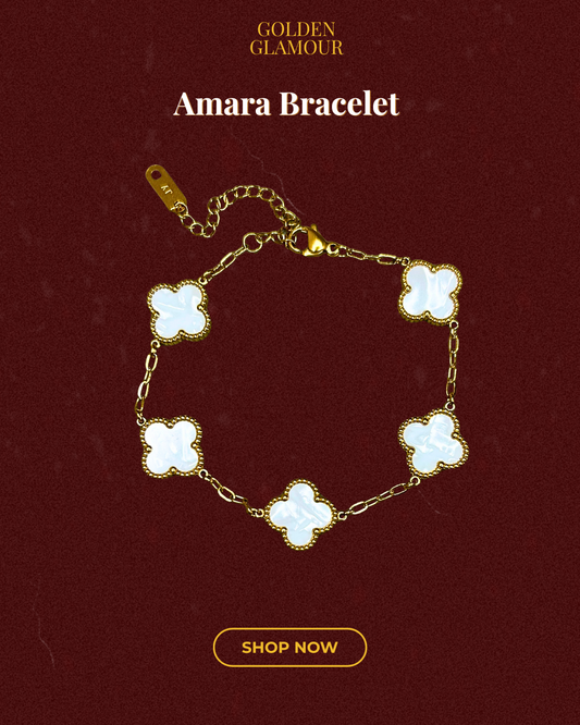 Arabella White Clover Bracelet