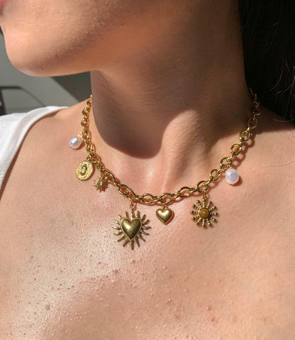 Collier à breloques Golden Bloom
