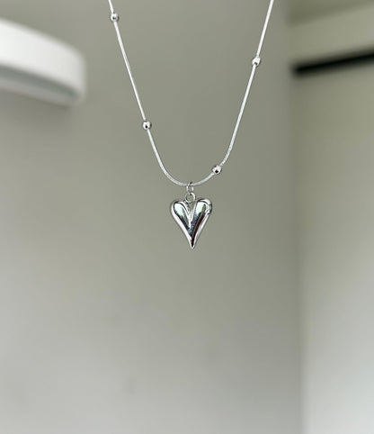 Sophia Heart Silver Necklace