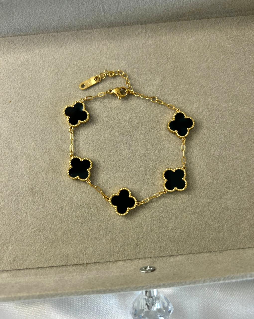 Vivienne Black  Clover Bracelet