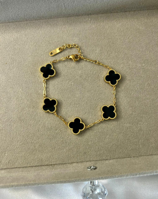 Vivienne Black  Clover Bracelet