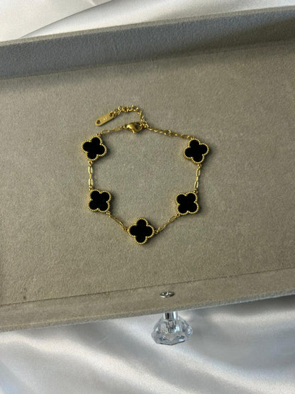 Vivienne Black  Clover Bracelet