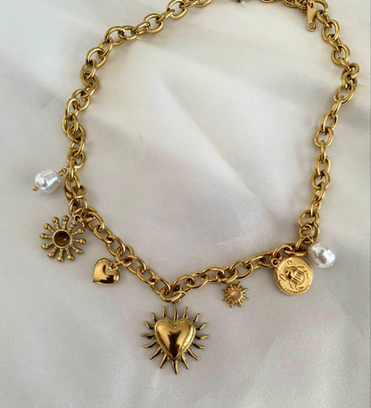 Collier à breloques Golden Bloom