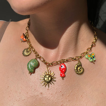 Collier à breloques Luna