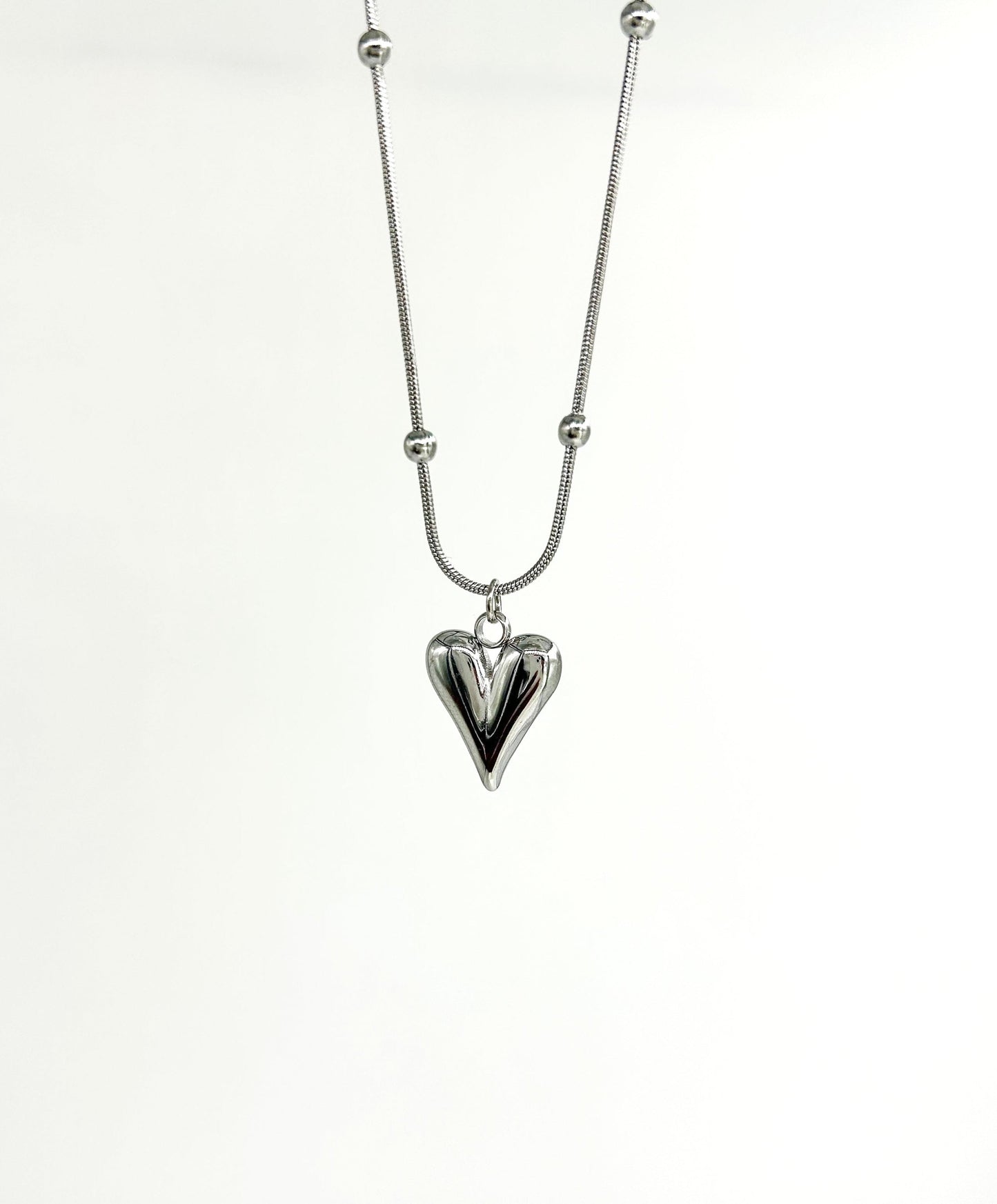 Sophia Heart Silver Necklace